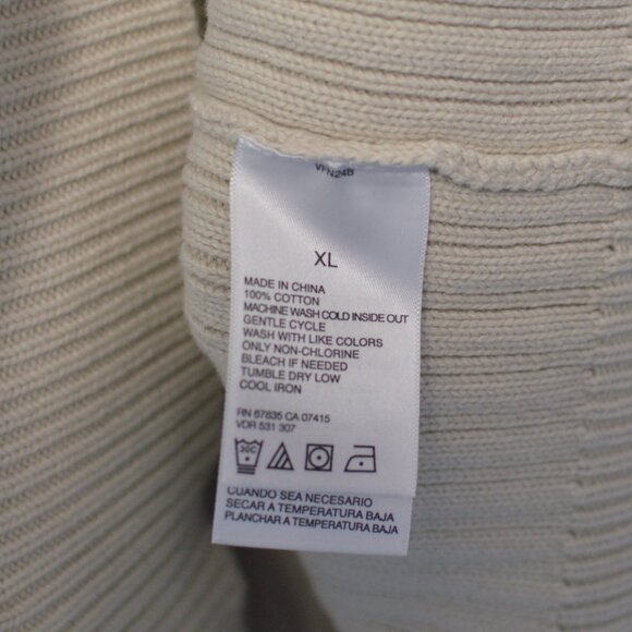 Mens Nautica Jeans Cream Sweater Size XL (100% cotton) - Picture 4 of 4